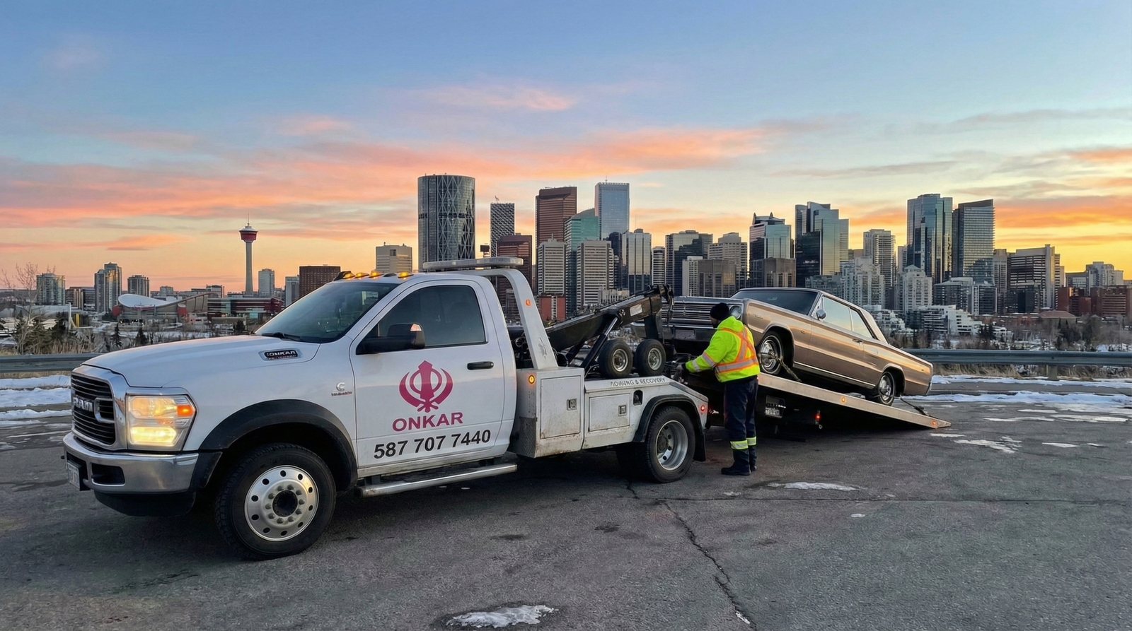 Flatbed towing and vehicle recovery service in Calgary